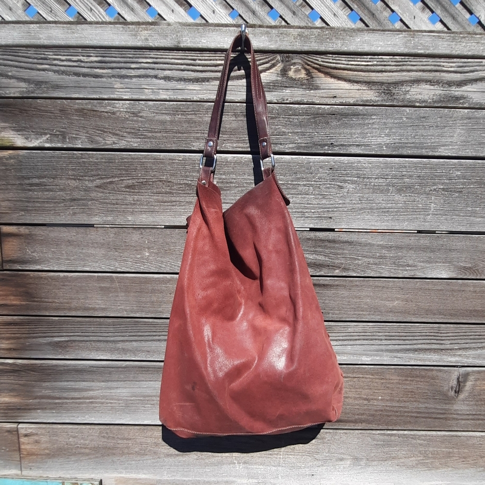 Gianni Notaro Burgundy Leather Tote Bag